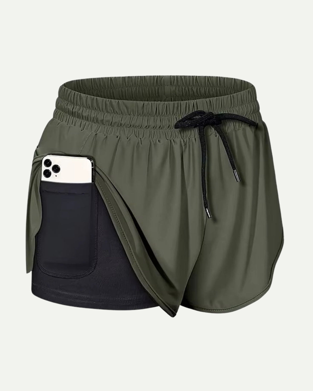 Shorts de running 2 en 1 de secado rápido
