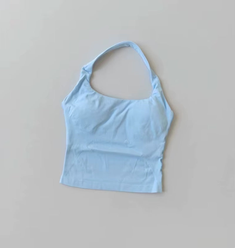 Top halter sin costuras con sujetador integrado