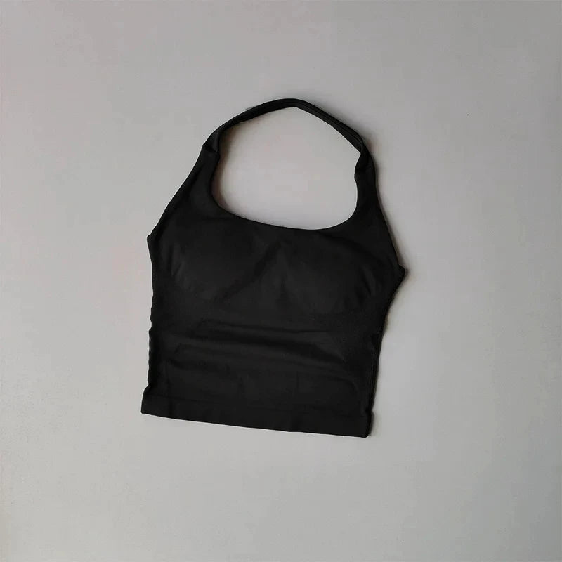 Top halter sin costuras con sujetador integrado