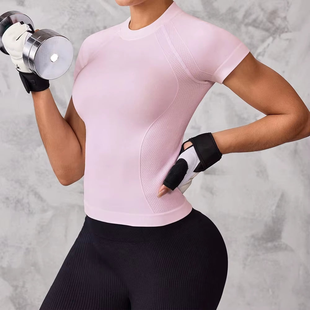 Camiseta deportiva de manga corta transpirable