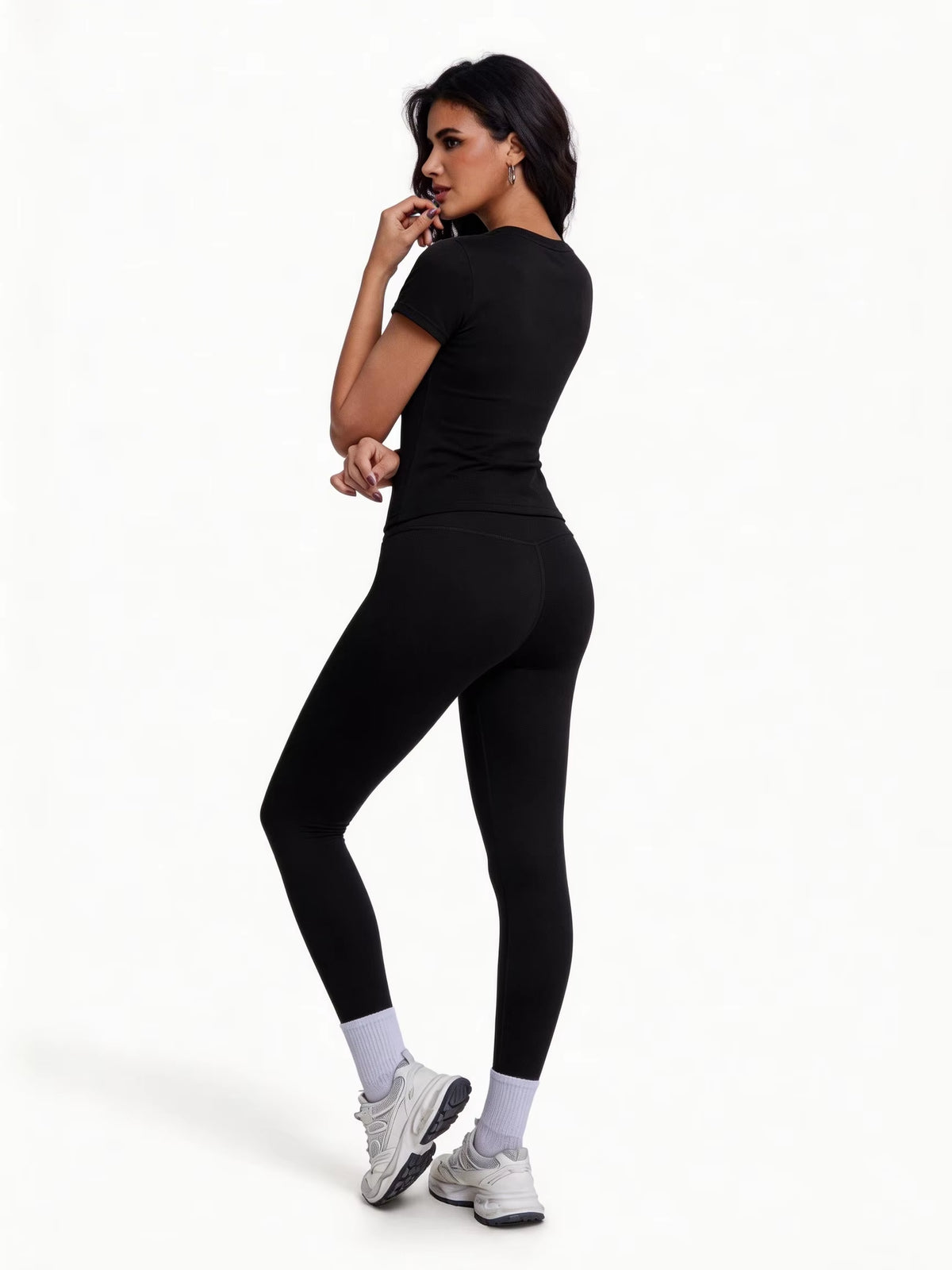 Conjunto Soft: camiseta corta + leggings